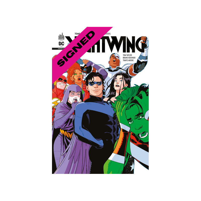 NIGHTWING INFINITE 5 EX LIBRIS SIGNE PAR TOM TAYLOR