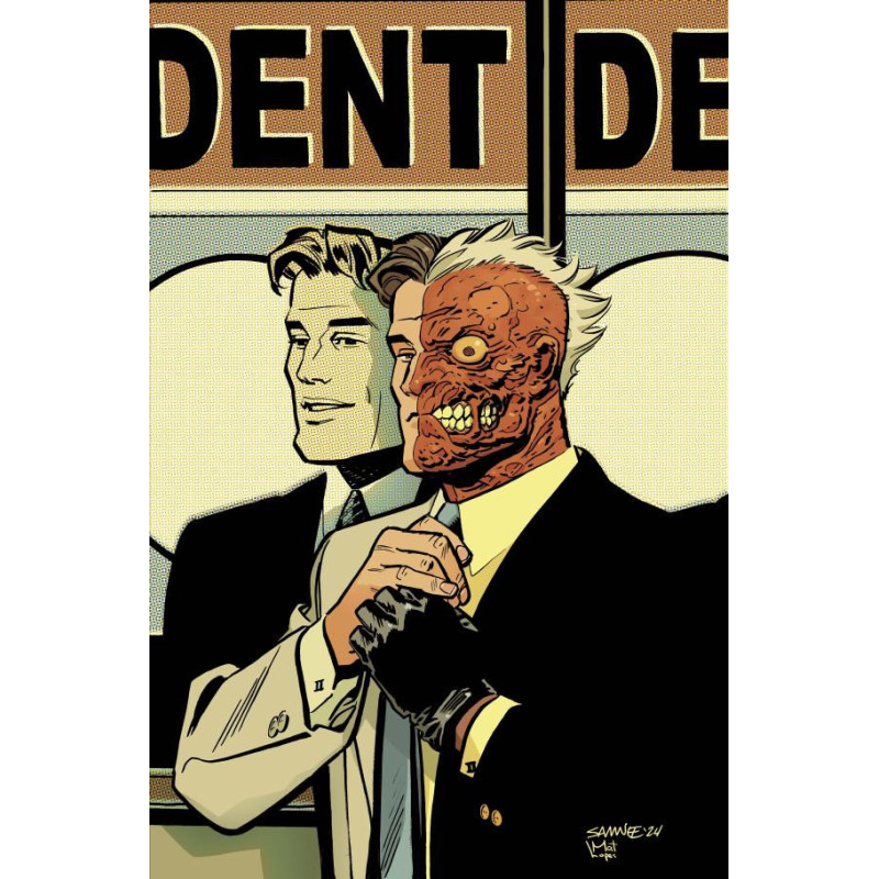 TWOFACE  1  OF 6  CVR C CHRIS SAMNEE CARD STOCK VAR