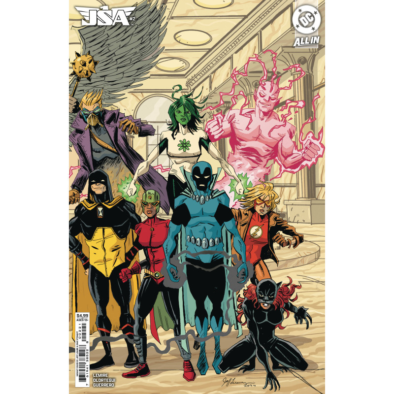 JSA  2 CVR B JEFF LEMIRE CARD STOCK VAR
