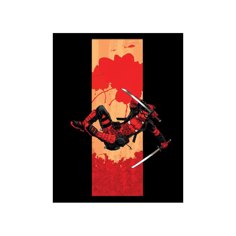 DEADPOOL KATANAS COLLECTOR PRINT FRAMED 30 X 40 CM