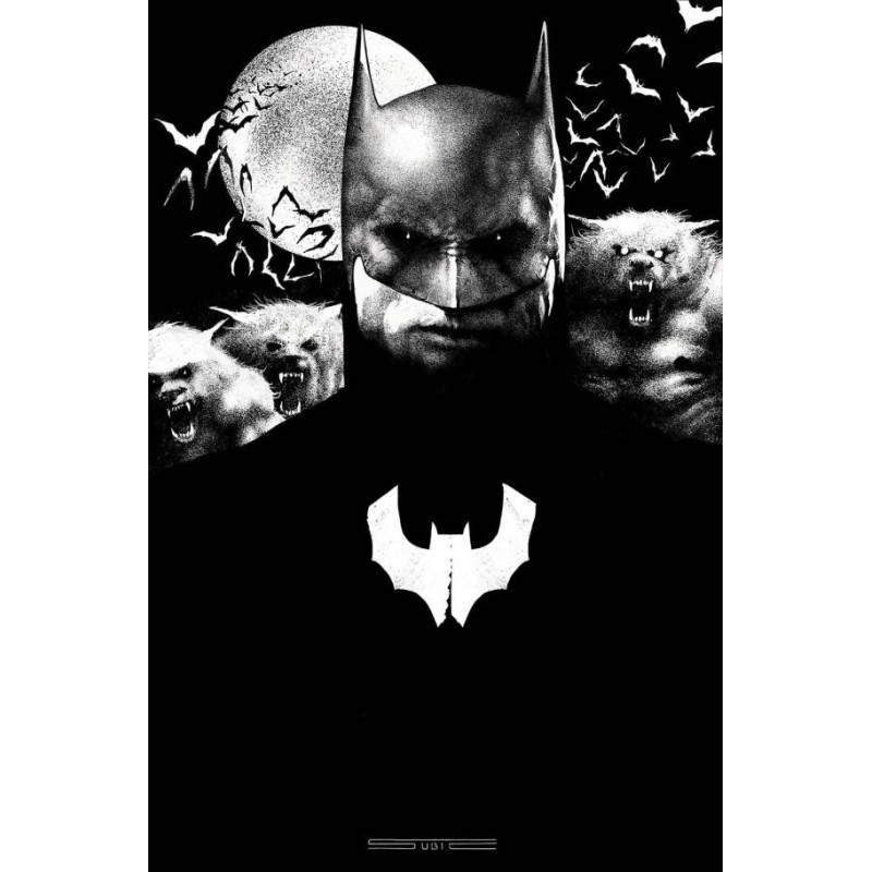 BATMAN FULL MOON  4  OF 4  CVR A STEVAN SUBIC GLOWINTHEDARK  MR 