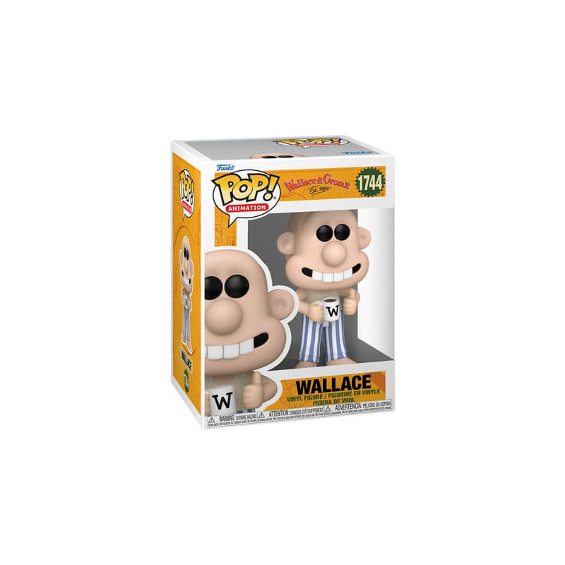 WALLACE IN PAJAMAS WALLACE ET GROMIT POP ANIMATION VINYL FIGURINE 9 CM