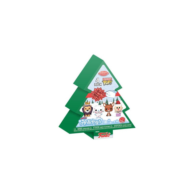 TREE HOLIDAY BOX RUDOLPH HOLIDAY 2024 PACK 4 PORTECLES POCKET POP VINY