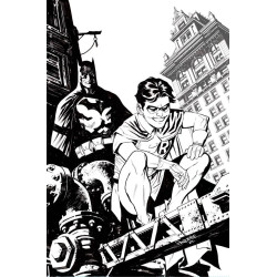 BATMAN   ROBIN YEAR ONE  5  OF 12  CVR B YANICK PAQUETTE CARD STOCK VA