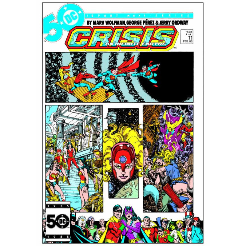 CRISIS ON INFINITE EARTHS  11 FACSIMILE EDITION CVR A GEORGE PEREZ