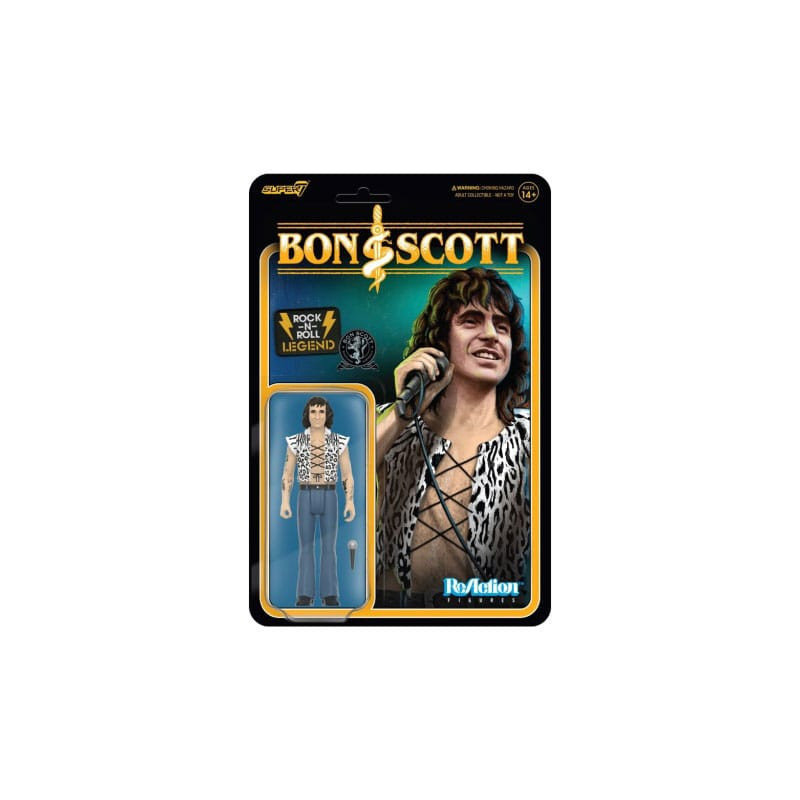 BON SCOTT LEOPARD PRINT BON SCOTT FIGURINE REACTION WAVE 02 10 CM