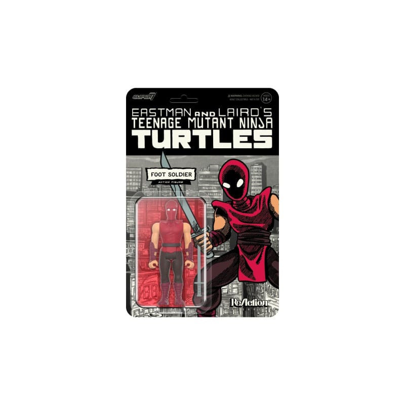 FOOT SOLDIER COMIC COLOR TORTUES NINJA FIGURINE REACTION WAVE 11 10 CM