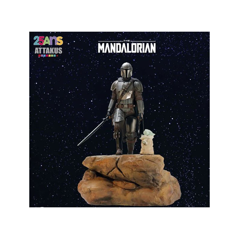 THE MANDALORIAN AND GROGU COLLECTOR ATTAKUS 25TH ANNIVERSARY STATUE 54