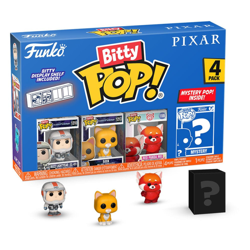 PIXAR PACK 4 FIGURINES BITTY POP VINYL LIGHTYEAR