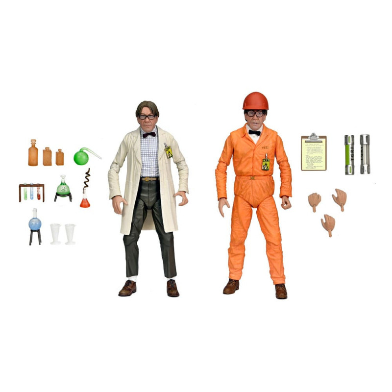 2PACK FIGURINES LAB COAT PROF PERRY AND HAZMAT SUIT PROF PERRY TMNT II