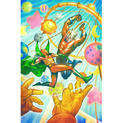 NEW GODS  5  OF 12  CVR B MIKE DEL MUNDO CARD STOCK VAR