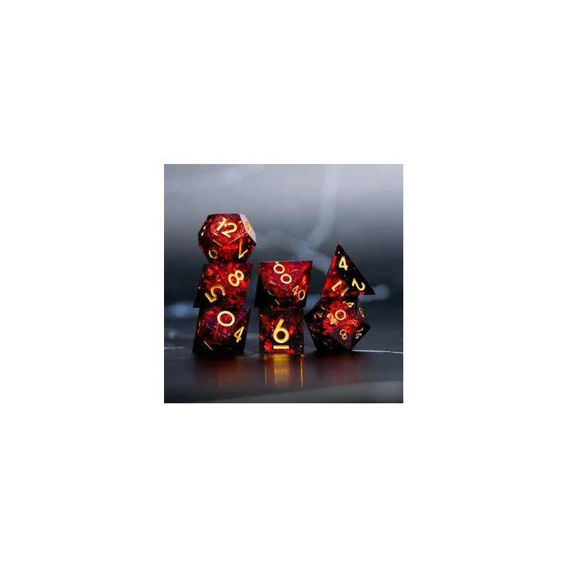 FLUX SANGLANT SET DE DES JDR PREMIUM EN RESINE