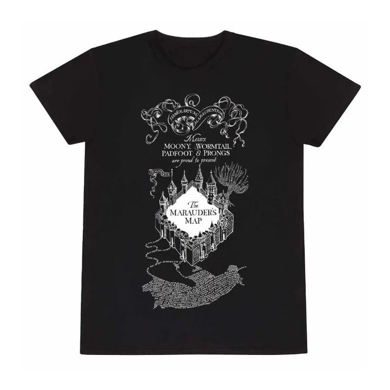 HARRY POTTER T SHIRT MARAUDER MAP LARGE
