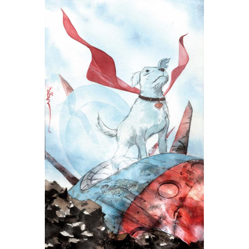 KRYPTO THE LAST DOG OF KRYPTON  1  OF 5  CVR B DUSTIN NGUYEN CARD STOC