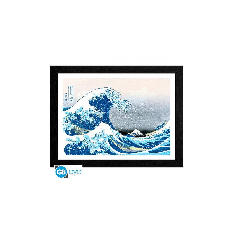 HOKUSAI GRANDE VAGUE AFFICHE CADRE 30 X 40