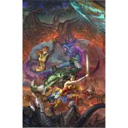 JUSTICE LEAGUE VS GODZILLA VS KONG 2  2  OF 7  CVR C ALAN QUAH CARD ST
