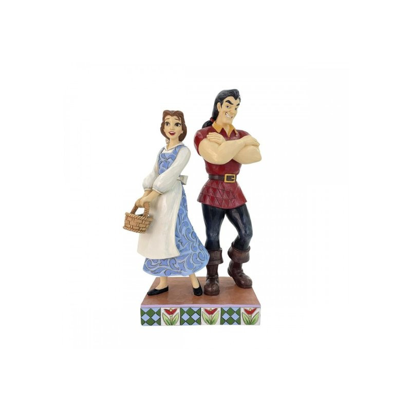 BELLE AND GASTON STATUE 23 CM