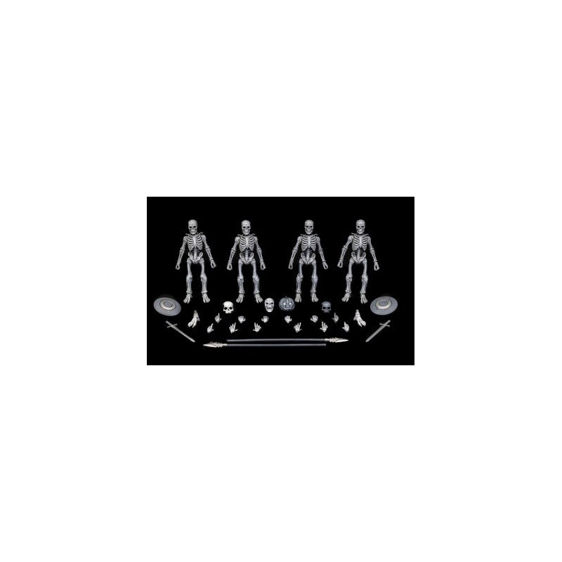 GRAVEYARD SKELETONS PACK 4 FIGURINES