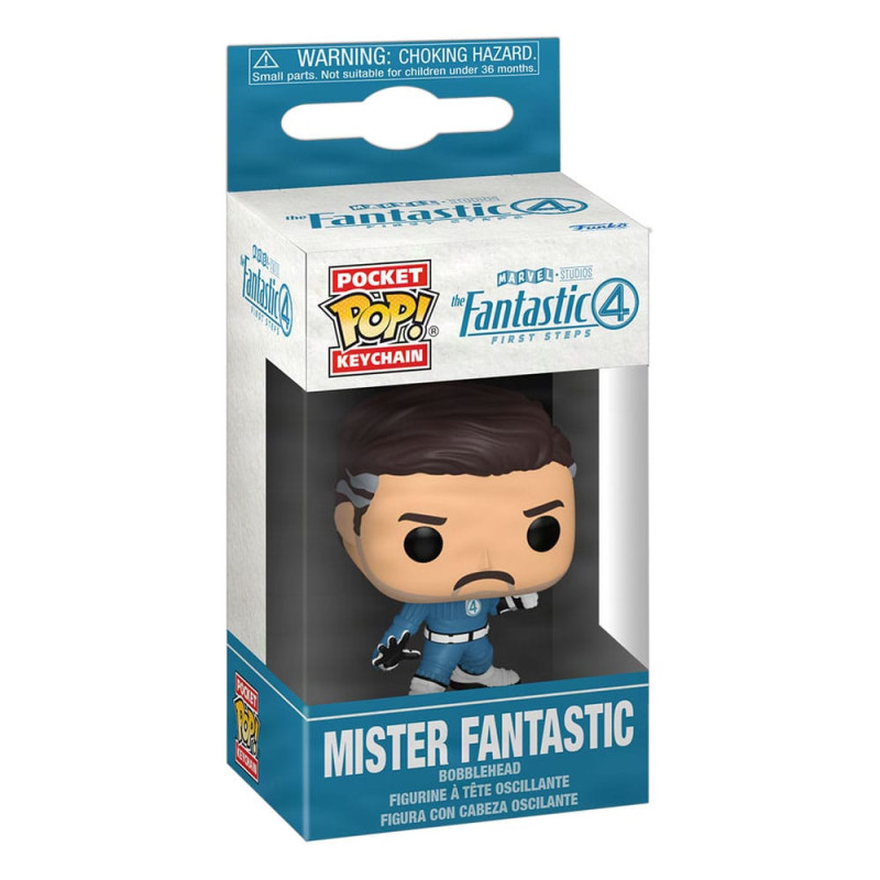 LES QUATRE FANTASTIQUES PREMIERS PAS PORTECLES POCKET POP  VINYL MISTE