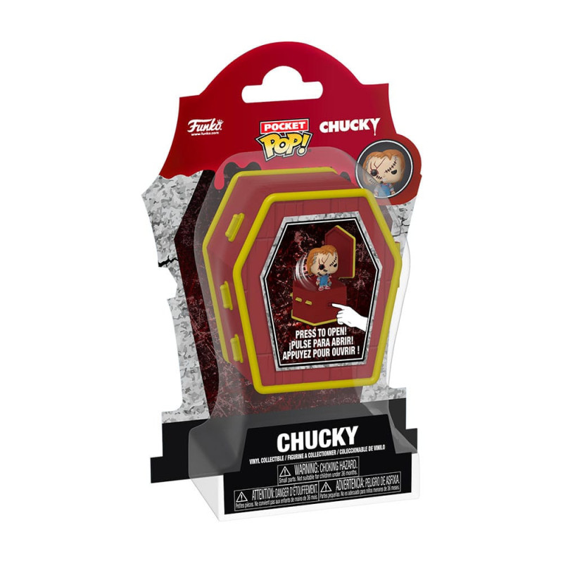 CHUCKY JEU DENFANT FIGURINE COFFIN POCKET POP  VINYL 6 CM