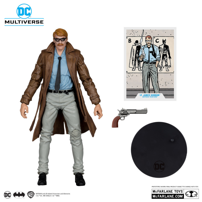 BATMAN YEAR ONE PART 4 DC MULTIVERSE FIGURINE LT JAMES GORDON GOLD LAB