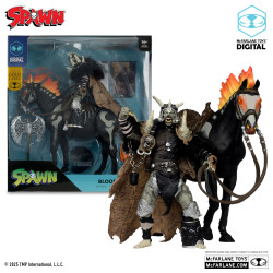 SPAWN FIGURINE BLOODAXE AVEC CHEVAL SPAWN THE DARK AGES MCFARLANE TOYS