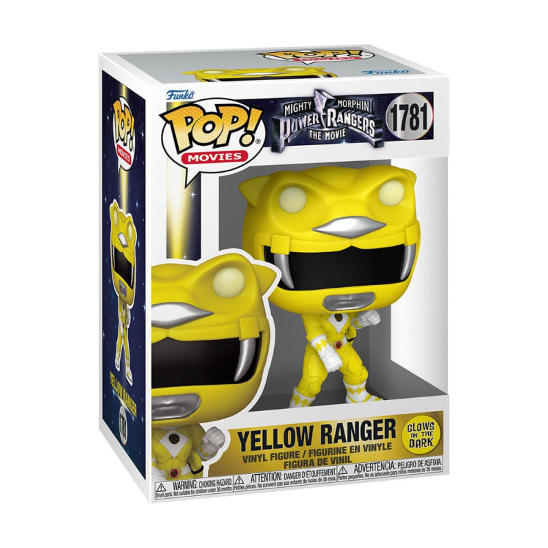 POWER RANGERS LE FILM POP MOVIES VINYL FIGURINES YELLOW RANGER GITD 9 