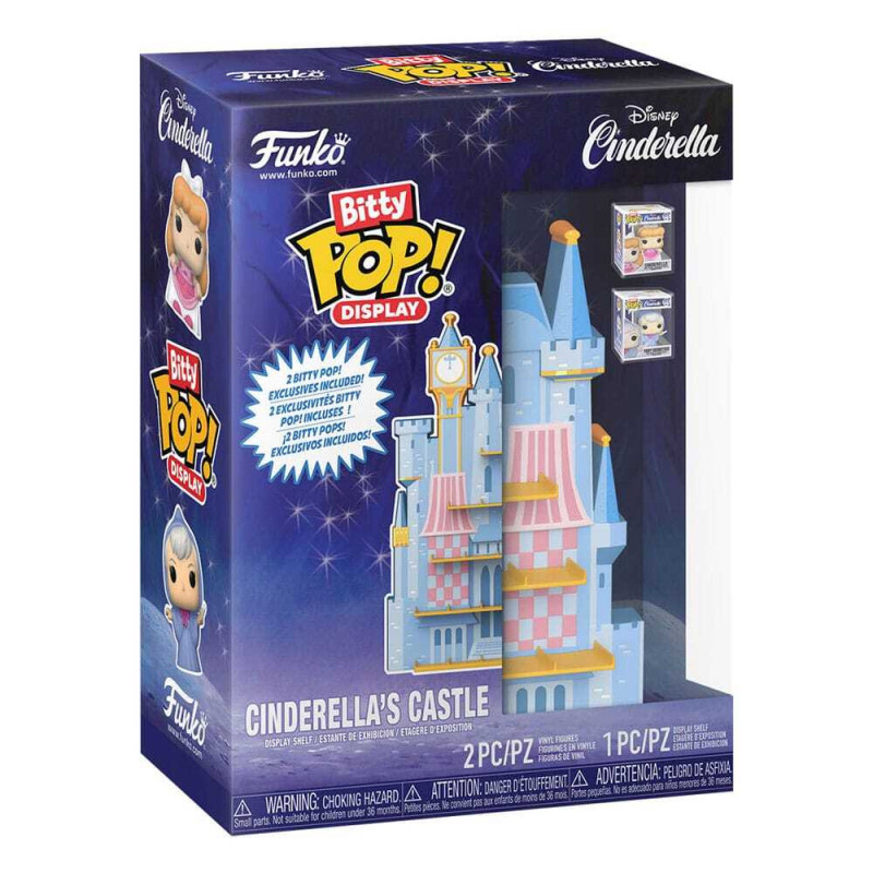 DISNEY BITTY POP DISPLAY PRESENTOIR AVEC 2 FIGURINES EN VINYLE CINDERE