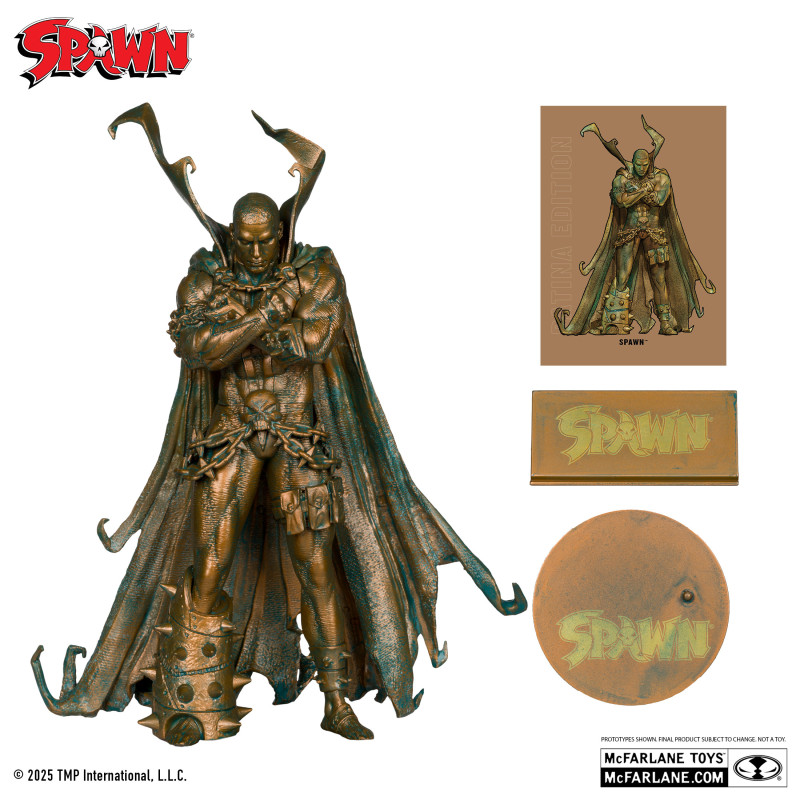 SPAWN FIGURINE SPAWN 311 PATINA EDITION GOLD LABEL 19 CM