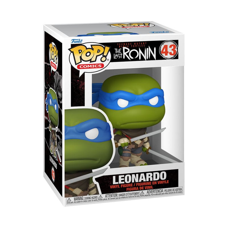 TORTUES NINJA POP VINYL FIGURINE LAST RONIN LEONARDO 9 CM