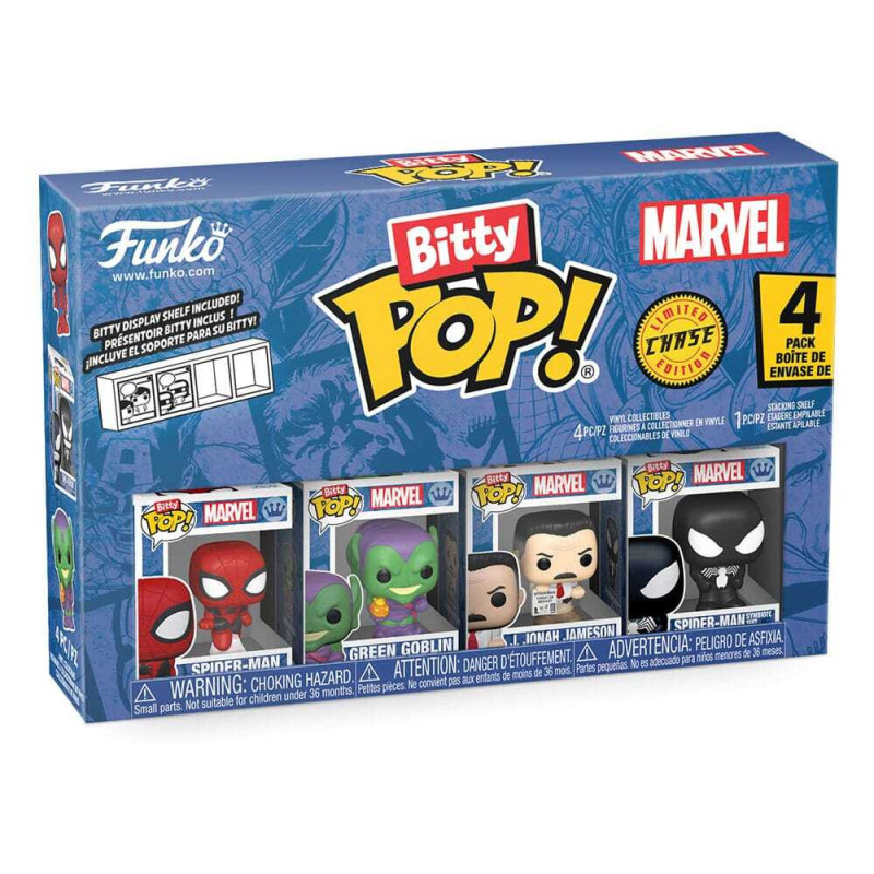 SPIDER MAN PACK 4 FIGURINES BITTY POP VINYL SERIES 1 2 CM