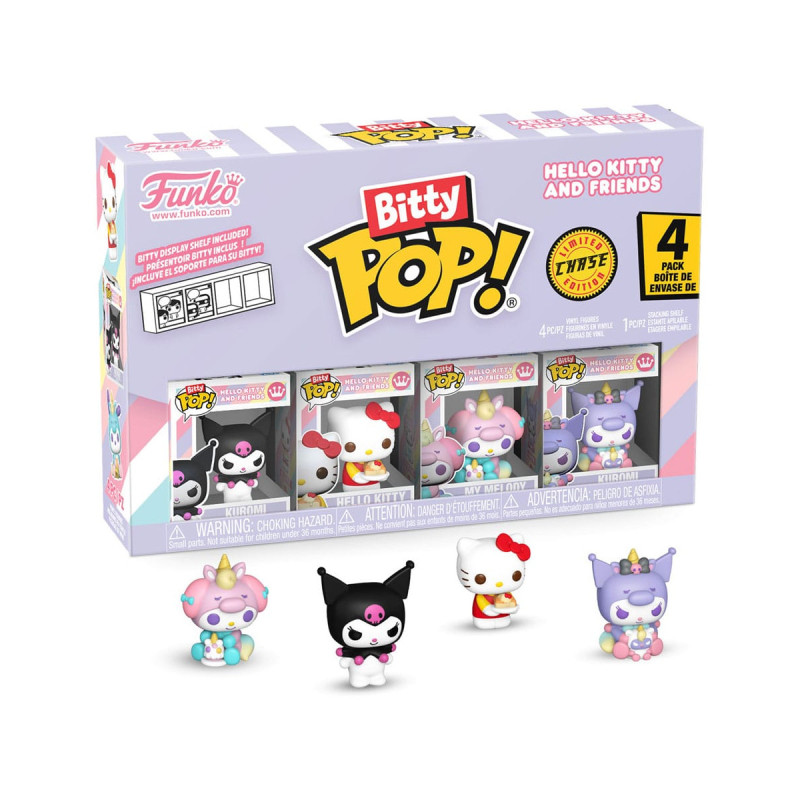 HELLO KITTY AND FRIENDS PACK 4 FIGURINES BITTY POP VINYL SERIES 3 2 CM
