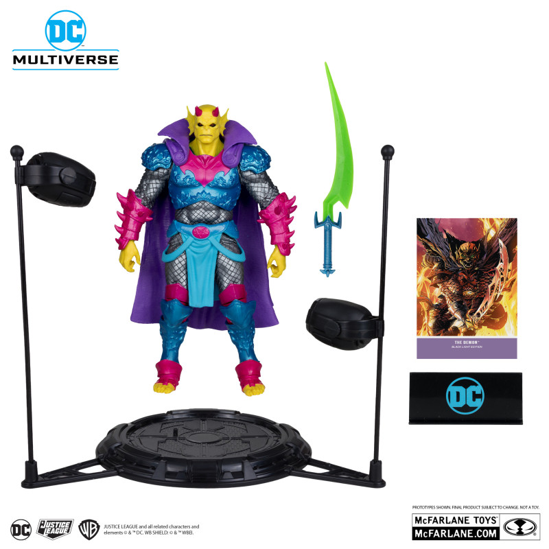 DC MULTIVERSE FIGURINE THE DEMON BLACK LIGHT EDITION GOLD LABEL 18 CM