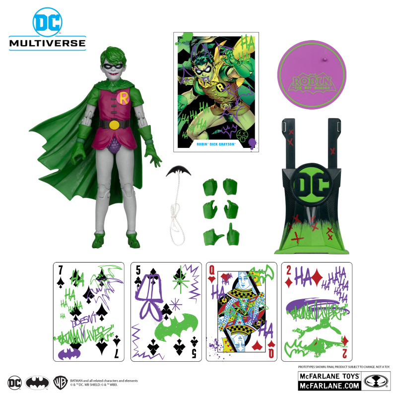 DC REBIRTH DC MULTIVERSE ROBIN DICK GRAYSON JOKERIZED GOLD LABEL 18 CM