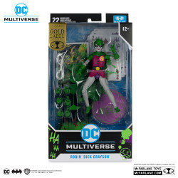 DC REBIRTH DC MULTIVERSE ROBIN DICK GRAYSON JOKERIZED GOLD LABEL 18 CM