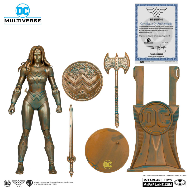 DC MULTIVERSE 7IN WONDER WOMAN CLASSIC PATINA GOLD LABEL