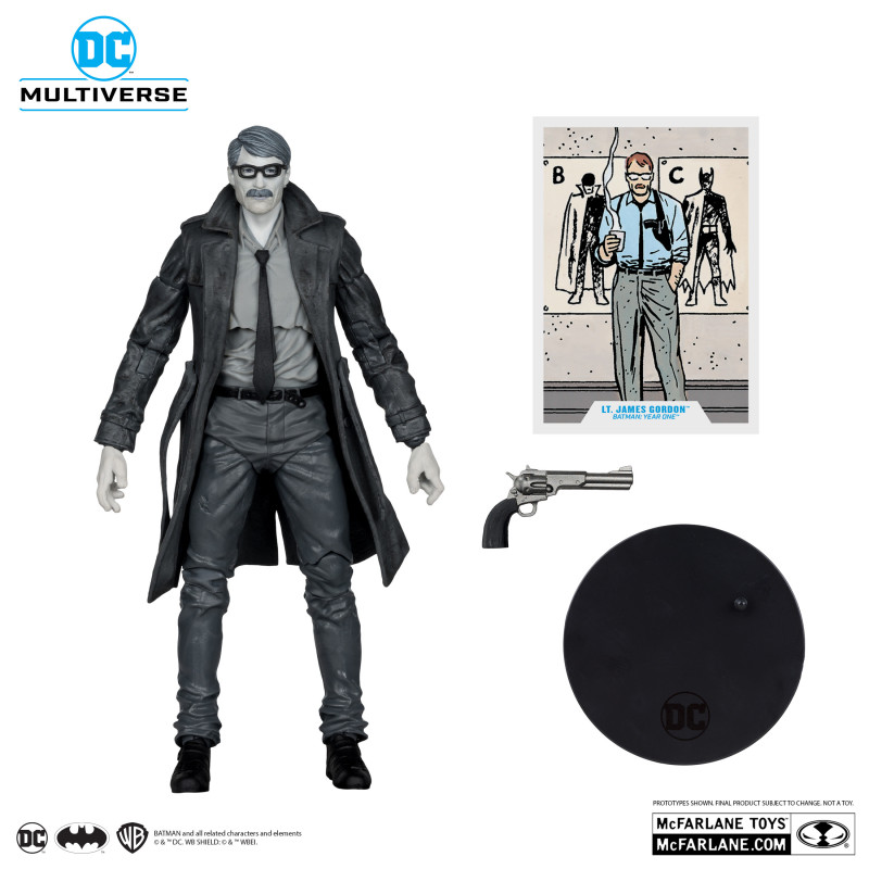 BATMAN YEAR ONE PART 4 DC MULTIVERSE FIGURINE LT JAMES GORDON GOLD LAB