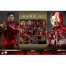 IRON MAN MARK VI IRON MAN 2 FIGURINE HOT TOYS 48CM