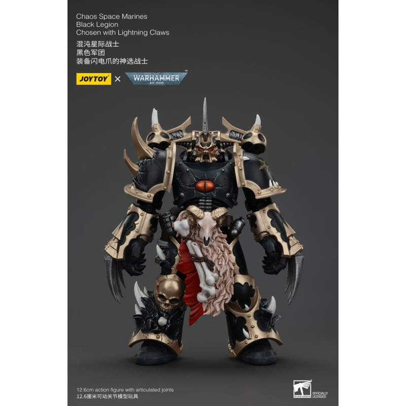 WARHAMMER 40K CHAOS SPACE MARINE BLACK LEGION LIGHTNING CLAWS 15 CM