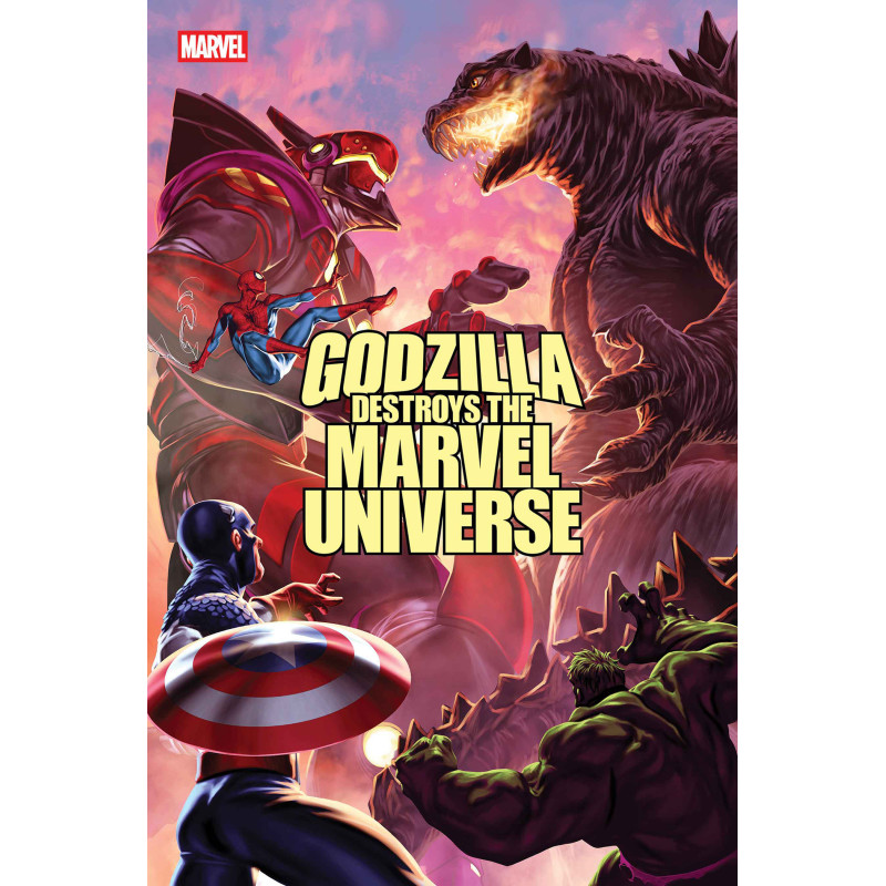 GODZILLA DESTROYS THE MARVEL UNIVERSE  5 CVR A MARK BROOKS