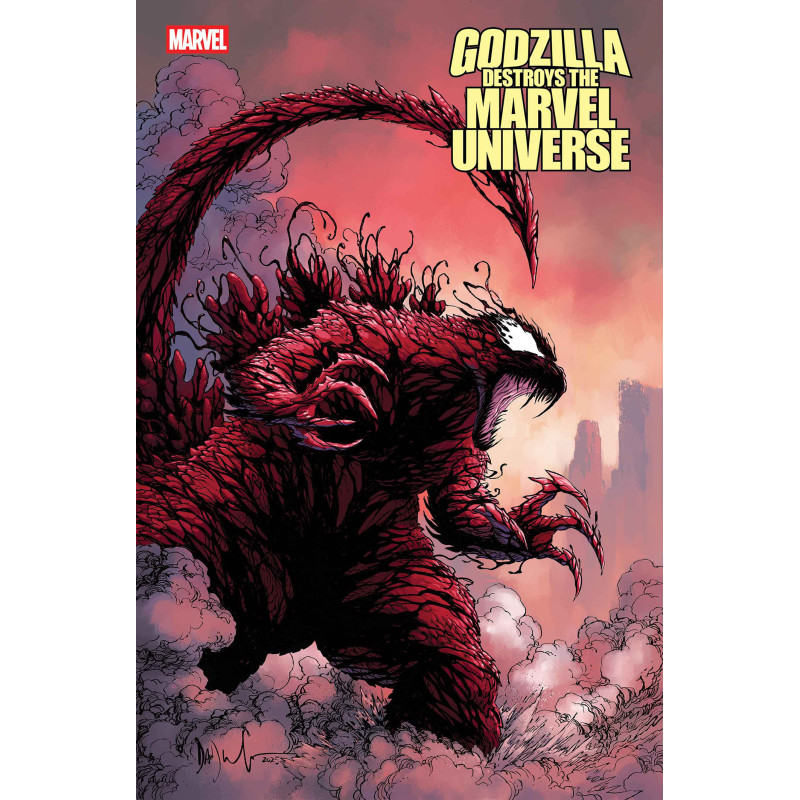 GODZILLA DESTROYS THE MARVEL UNIVERSE  5 CVR D DAVE WACHTER MARVELIZED