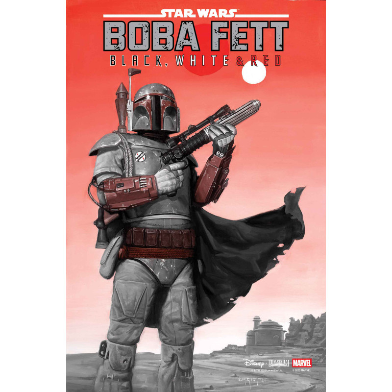 STAR WARS  BOBA FETT  BLACK  WHITE   RED  3 CVR A E M  GIST