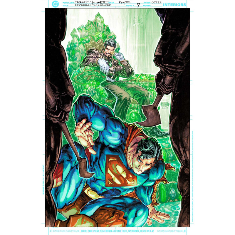 SUPERMAN UNLIMITED  7 CVR D FREDDIE E WILLIAMS II CARD STOCK VAR