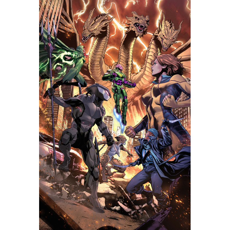 JUSTICE LEAGUE VS GODZILLA VS KONG 2  5  OF 7  CVR C LUCAS MEYER CARD 