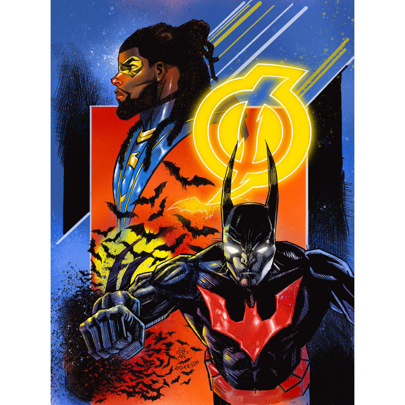 BATMAN STATIC BEYOND  1  OF 6  CVR E DENYS COWAN CARD STOCK VAR