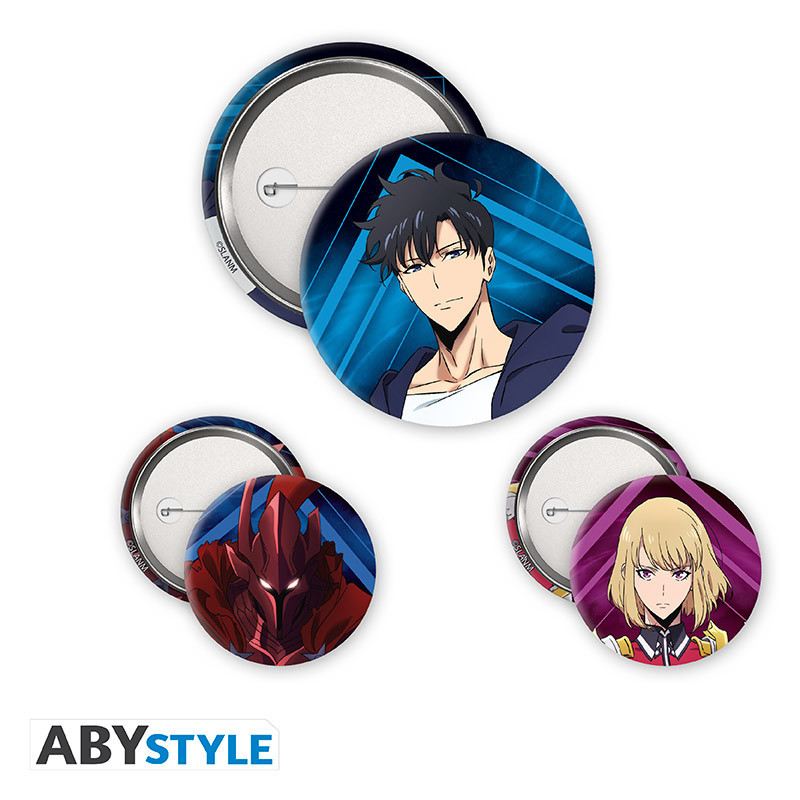 IGRIS JINWOO ET CHA HAE IN SOLO LEVELING PACK DE BADGES