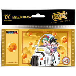 GOKU ET BULMA DRAGON BALL GOLDEN TICKET