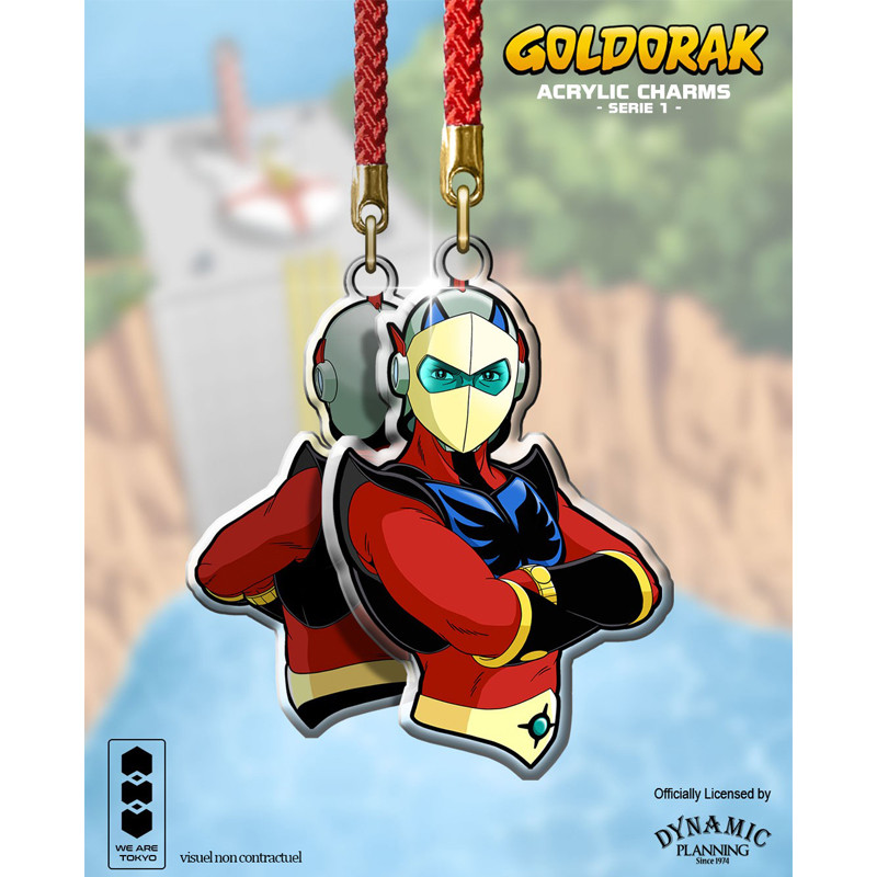 ACTARUS BUSTE GOLDORAK ACRYLIC CHARM SERIE 1 5 CM