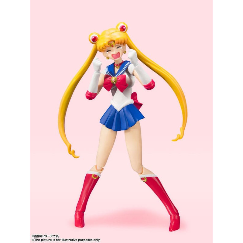 SAILOR MOON FIGURINE S H FIGUARTS SAILOR MOON ANIMATION COLOR EDITION 14 CM