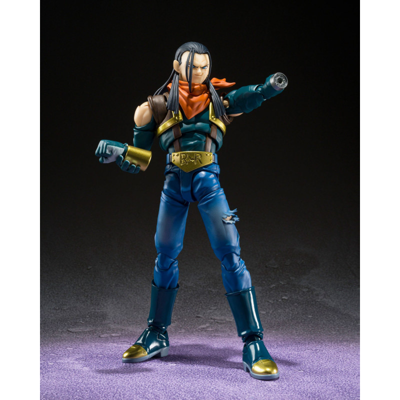 SUPER ANDROID 17 DRAGON BALL GT FIGURINE S H FIGUARTS 20 CM